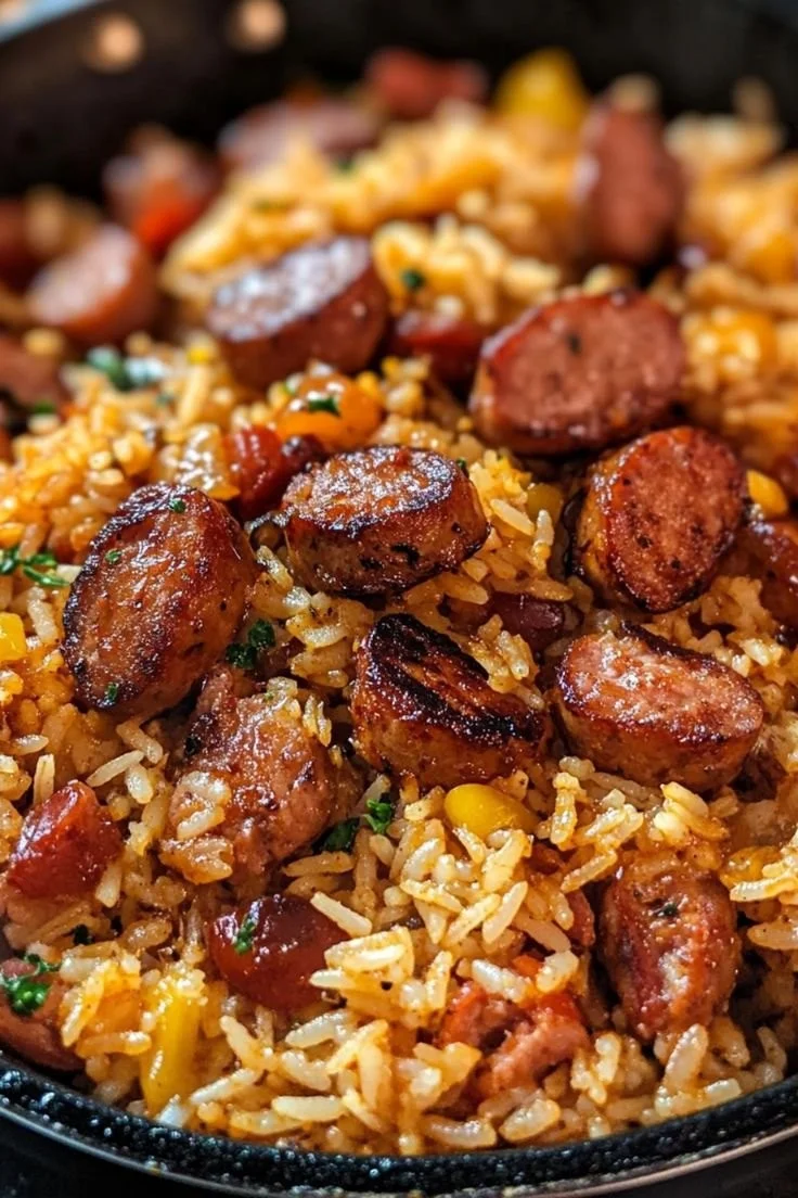 Cajun Sausage and Rice Skillet