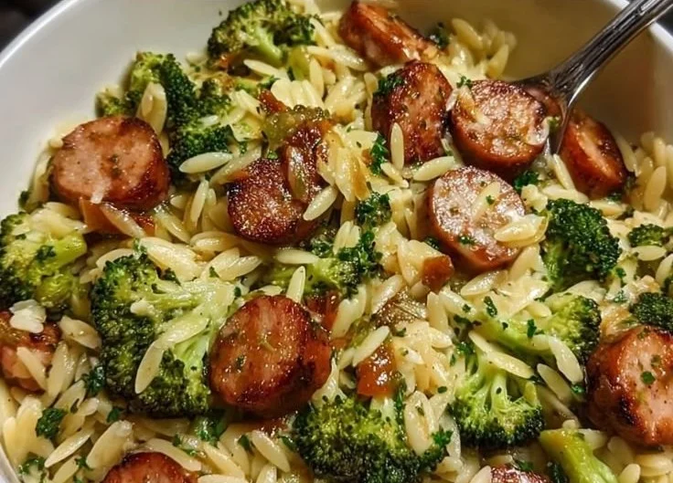 Chicken Sausage and Broccoli Orzo