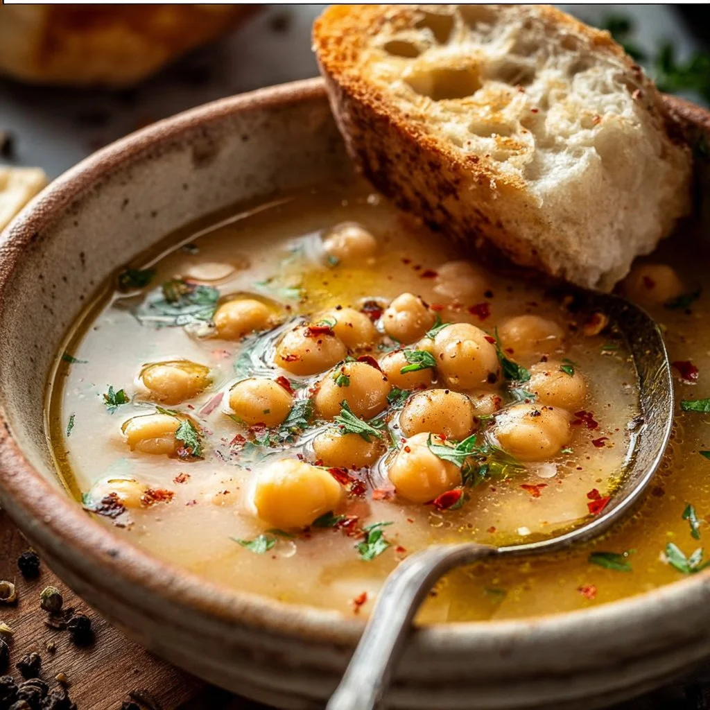Garlic Chickpea Soup