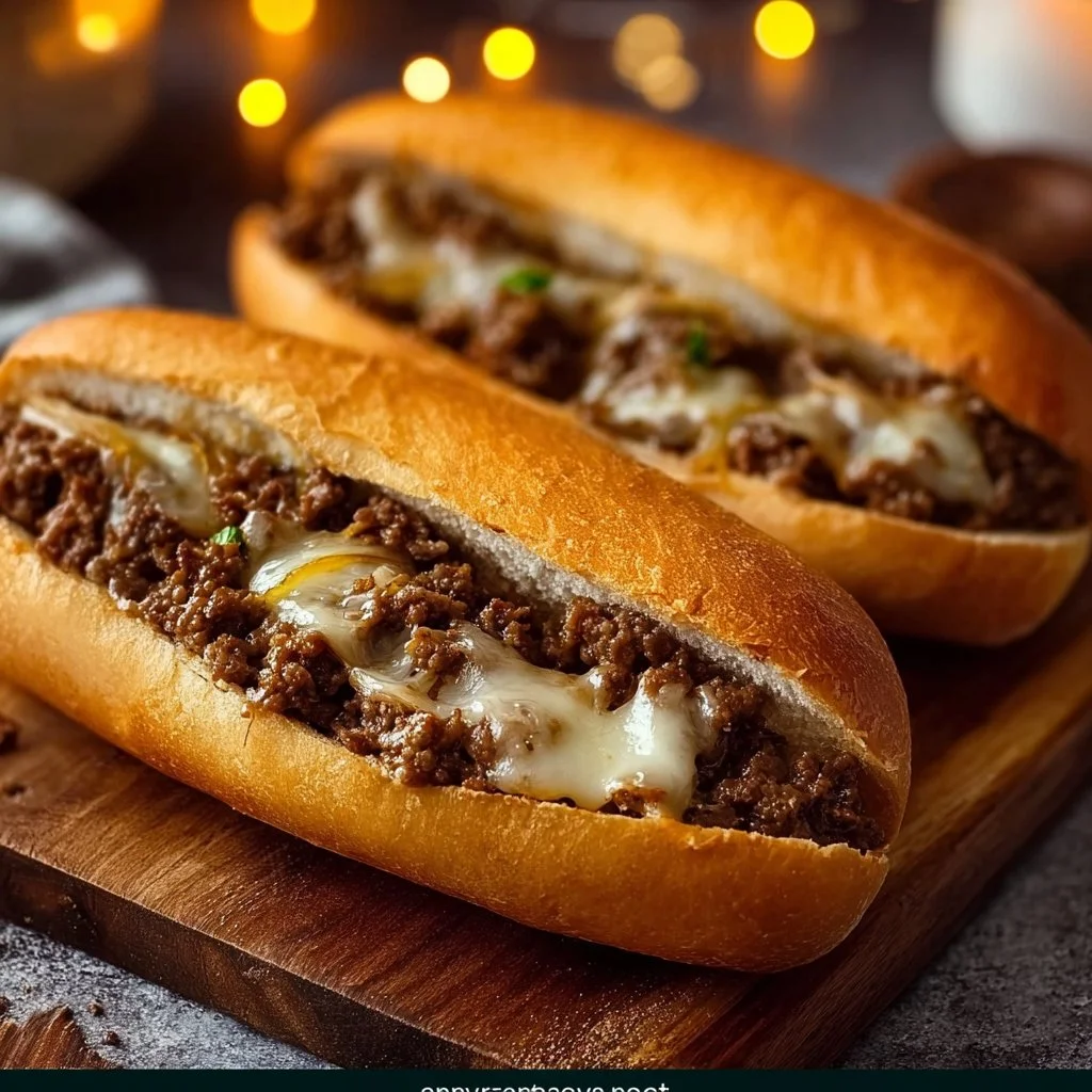 Ground Beef Philly Cheesesteaks