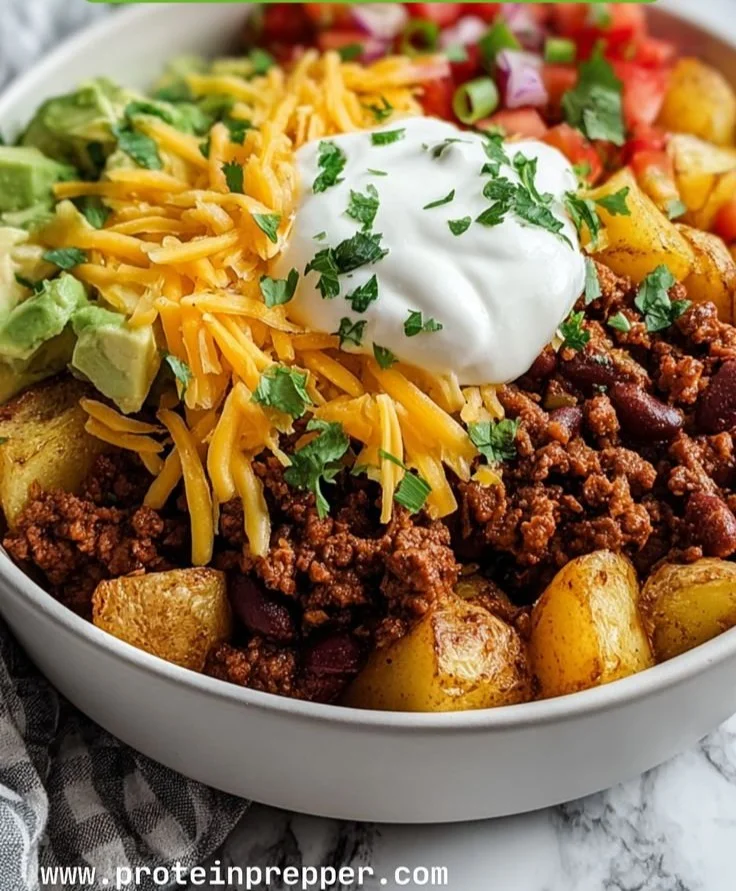 Loaded Potato Taco Bowl