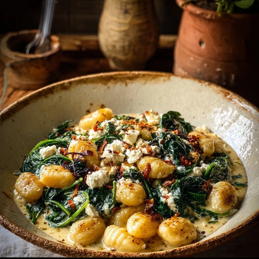 Creamy Gnocchi with Spinach and Feta