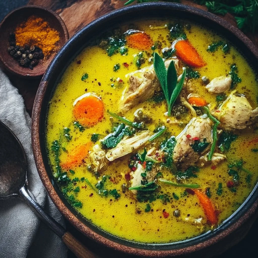 Anti Inflammatory Turmeric Chicken Soup