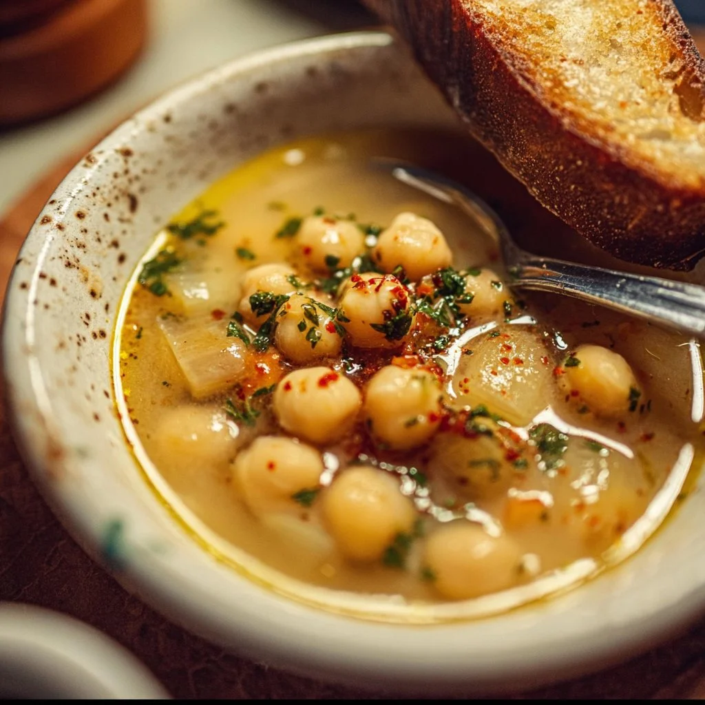 Garlic Chickpea Soup