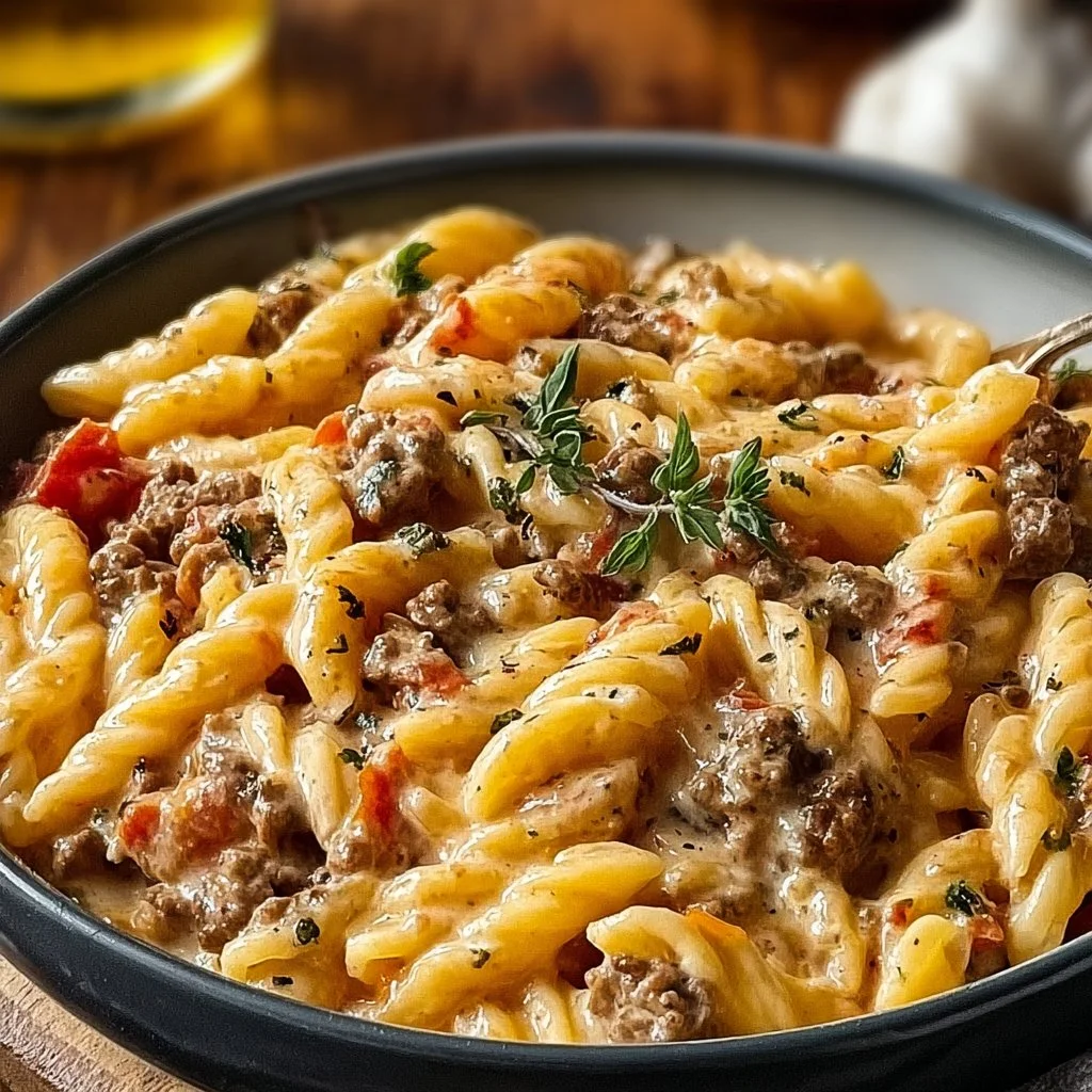 Creamy Rotel Pasta with Ground Beef for Cozy Weeknight Dinners