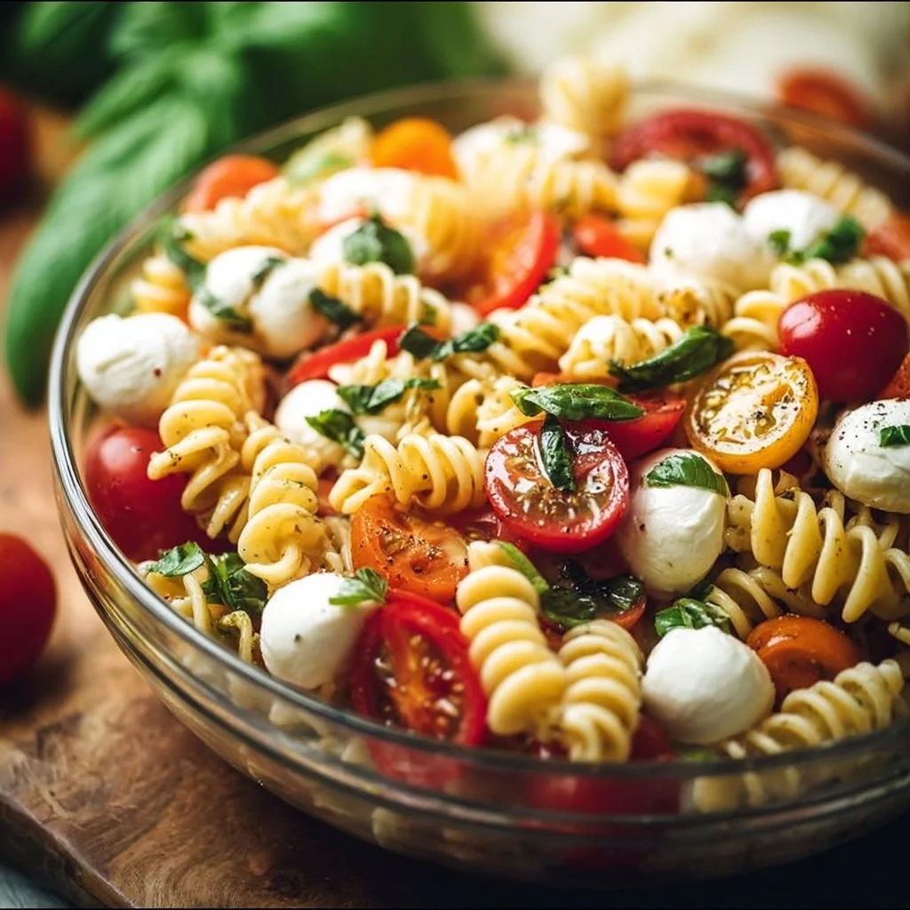 Colorful Caprese Pasta Salad