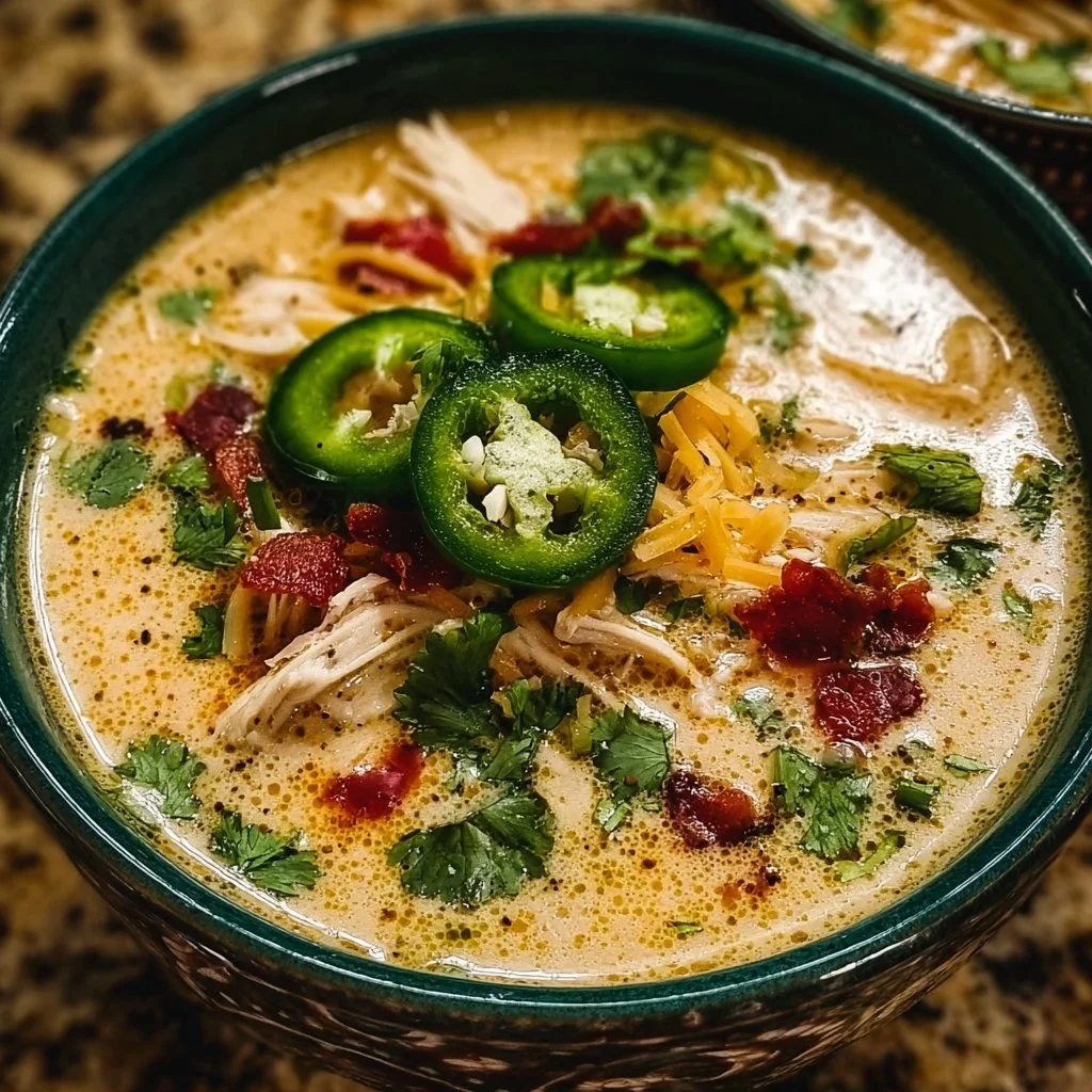 Spicy Jalapeño Popper Chicken Soup