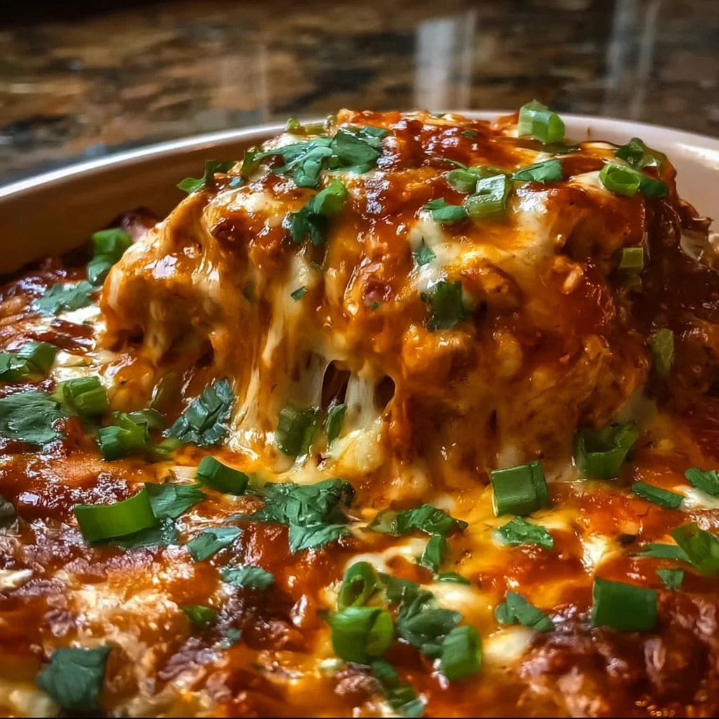 Easy Cheesy Keto Chicken Enchilada Casserole