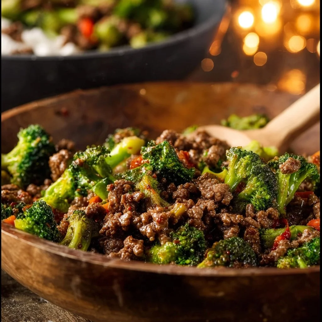 Ground Beef and Broccoli