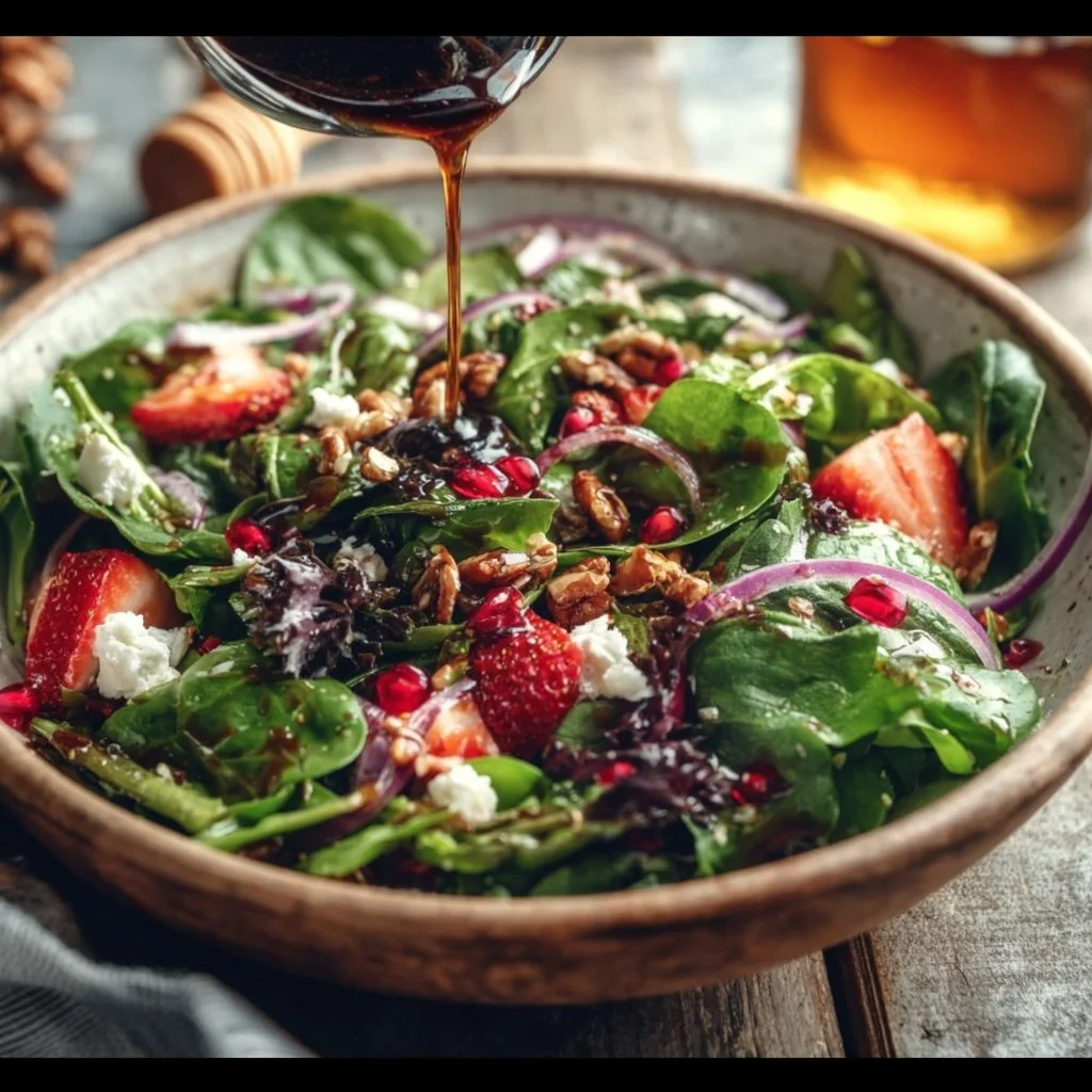 Spring Mix Salad with Balsamic Honey Dressing