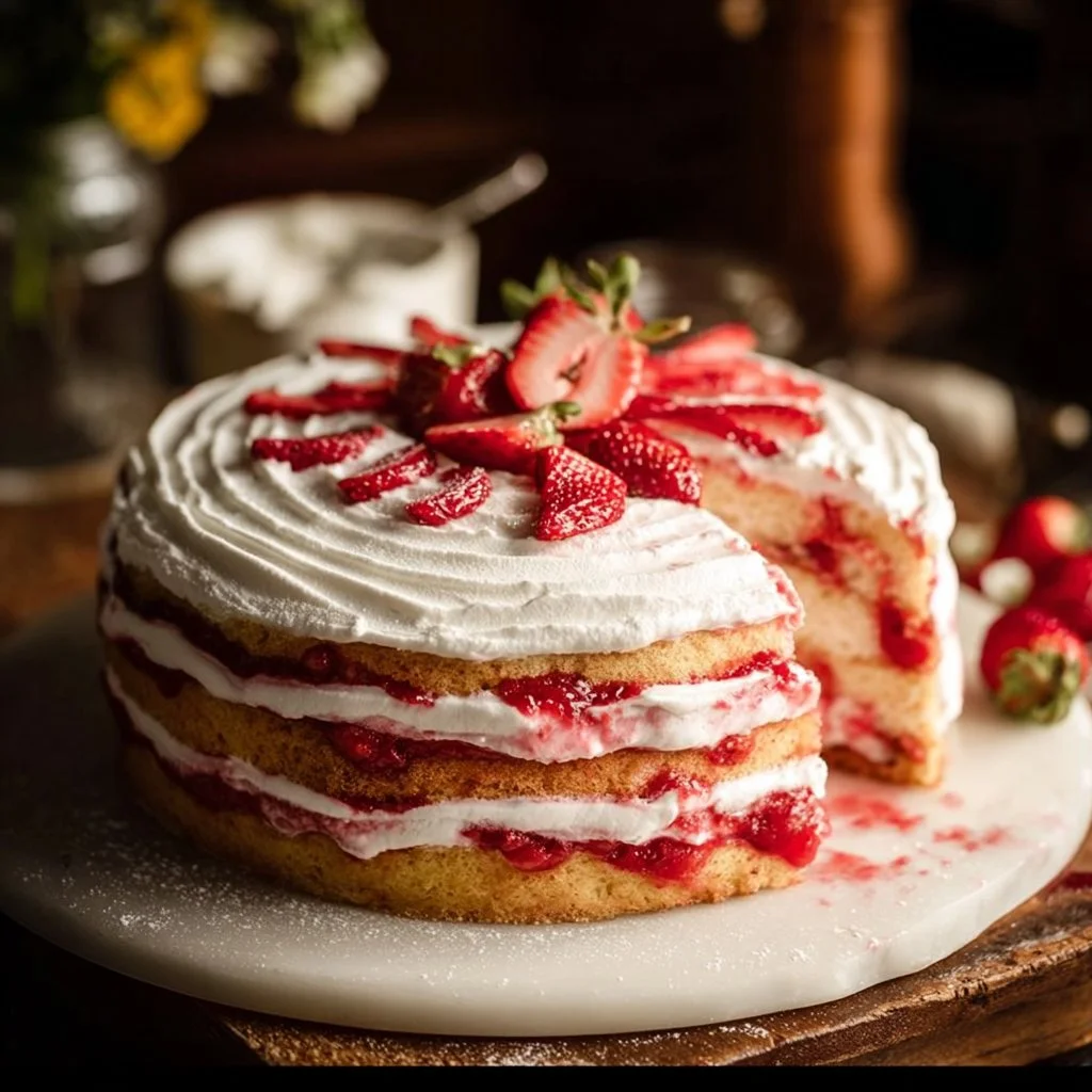 Strawberry Shortcake Layer Cake