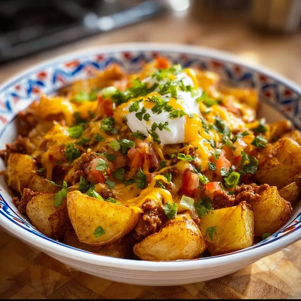 Cheesy Taco Potatoes