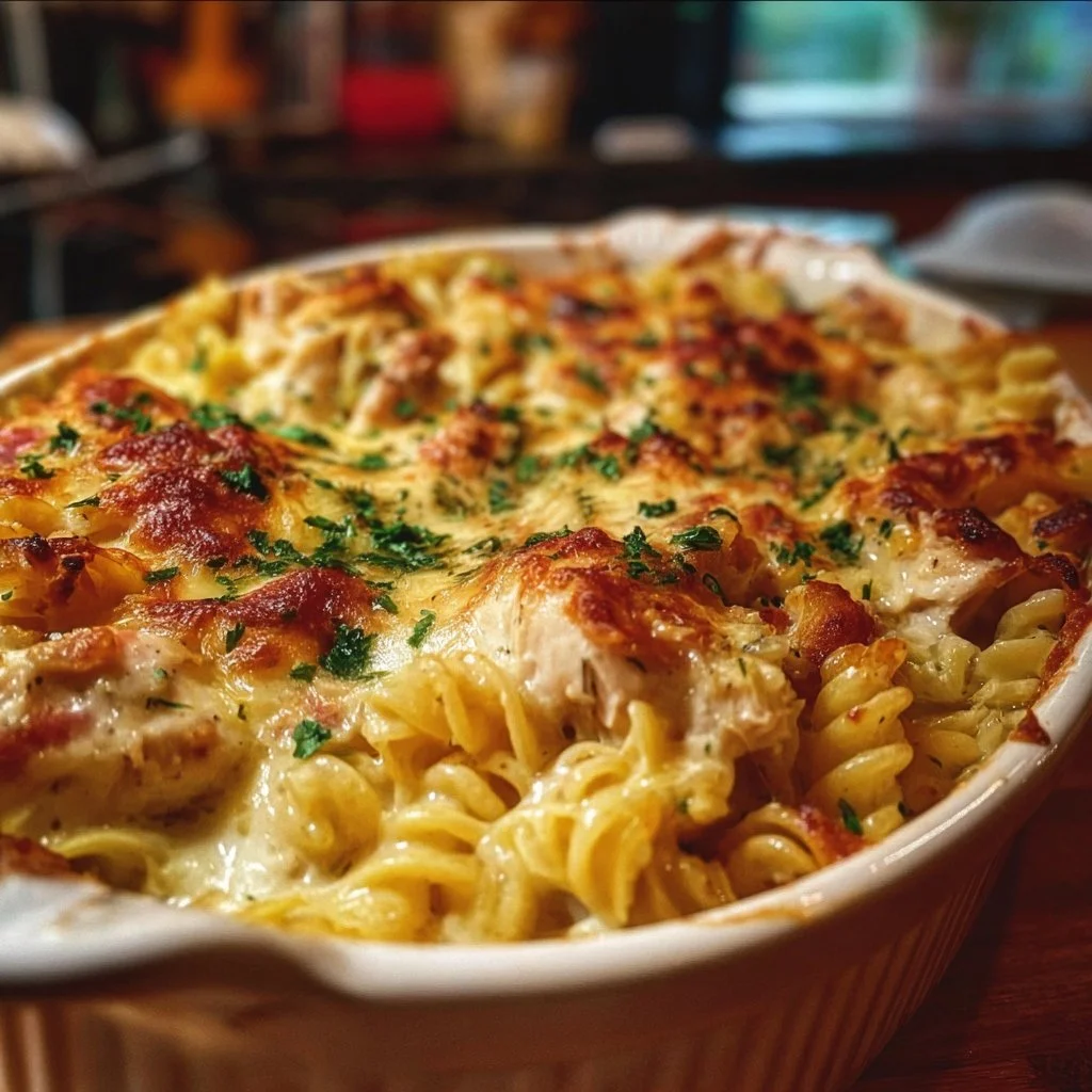 Crazy Good Chicken Pasta Casserole